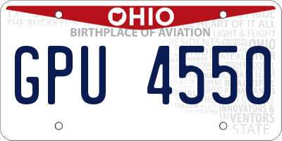 OH license plate GPU4550