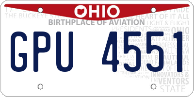 OH license plate GPU4551