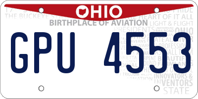 OH license plate GPU4553