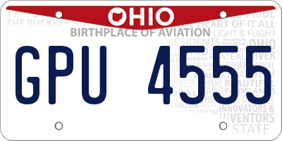OH license plate GPU4555
