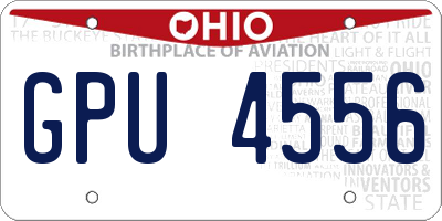 OH license plate GPU4556