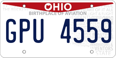 OH license plate GPU4559