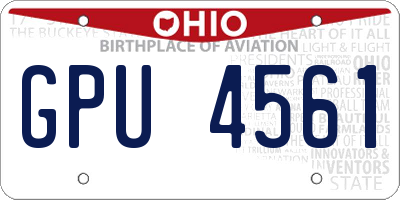 OH license plate GPU4561
