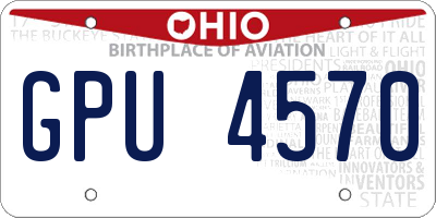 OH license plate GPU4570