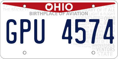 OH license plate GPU4574