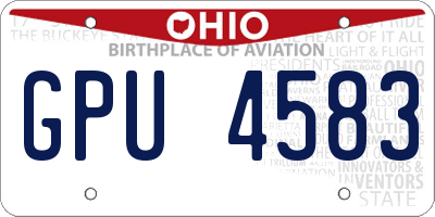 OH license plate GPU4583