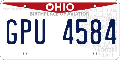 OH license plate GPU4584