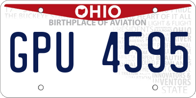 OH license plate GPU4595