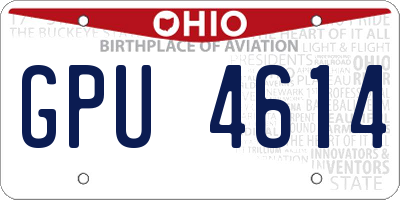 OH license plate GPU4614