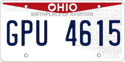 OH license plate GPU4615