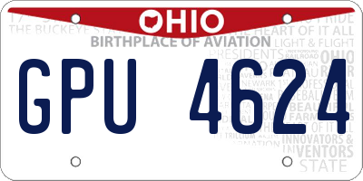 OH license plate GPU4624
