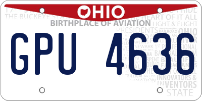 OH license plate GPU4636