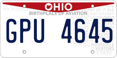 OH license plate GPU4645