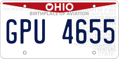 OH license plate GPU4655