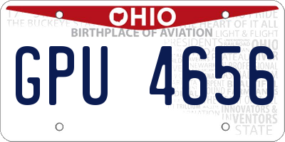 OH license plate GPU4656