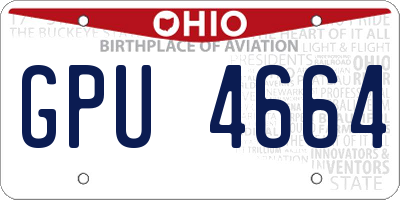 OH license plate GPU4664