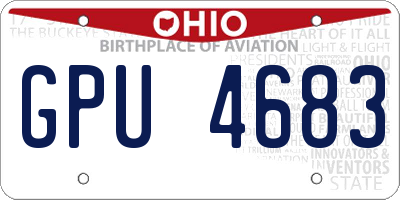 OH license plate GPU4683