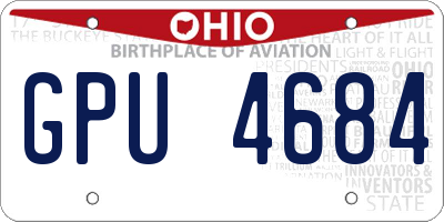 OH license plate GPU4684