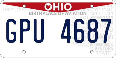 OH license plate GPU4687