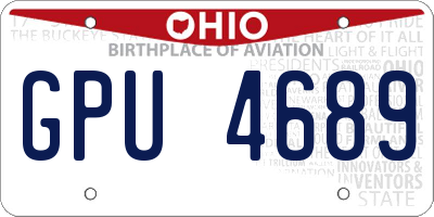 OH license plate GPU4689