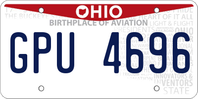 OH license plate GPU4696