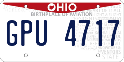 OH license plate GPU4717