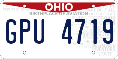 OH license plate GPU4719