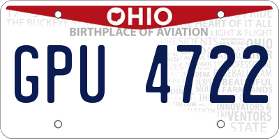OH license plate GPU4722