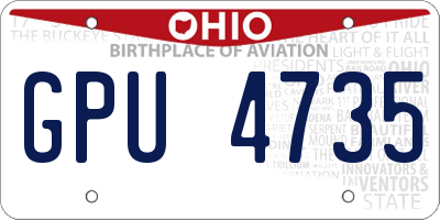 OH license plate GPU4735