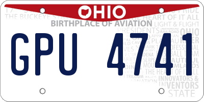 OH license plate GPU4741