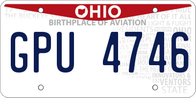 OH license plate GPU4746