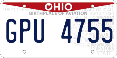OH license plate GPU4755