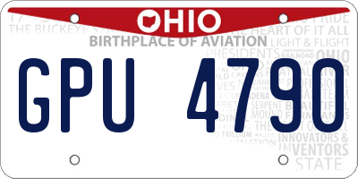 OH license plate GPU4790