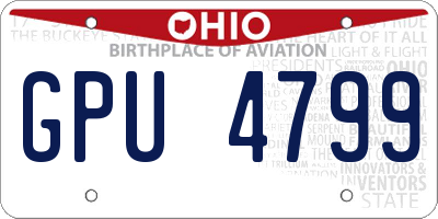 OH license plate GPU4799