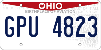 OH license plate GPU4823