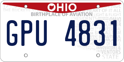OH license plate GPU4831