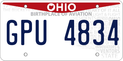 OH license plate GPU4834