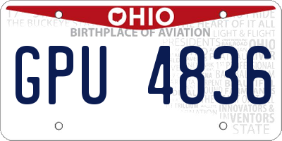OH license plate GPU4836
