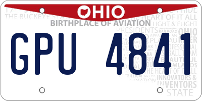 OH license plate GPU4841