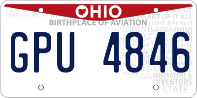 OH license plate GPU4846