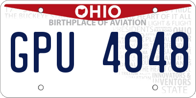 OH license plate GPU4848