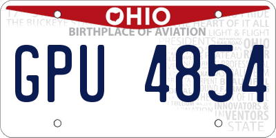 OH license plate GPU4854