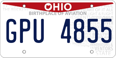 OH license plate GPU4855