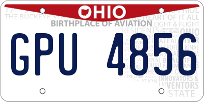 OH license plate GPU4856