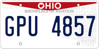 OH license plate GPU4857