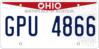 OH license plate GPU4866