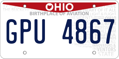 OH license plate GPU4867