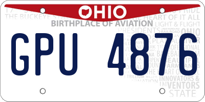 OH license plate GPU4876