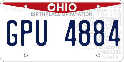 OH license plate GPU4884