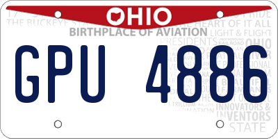 OH license plate GPU4886